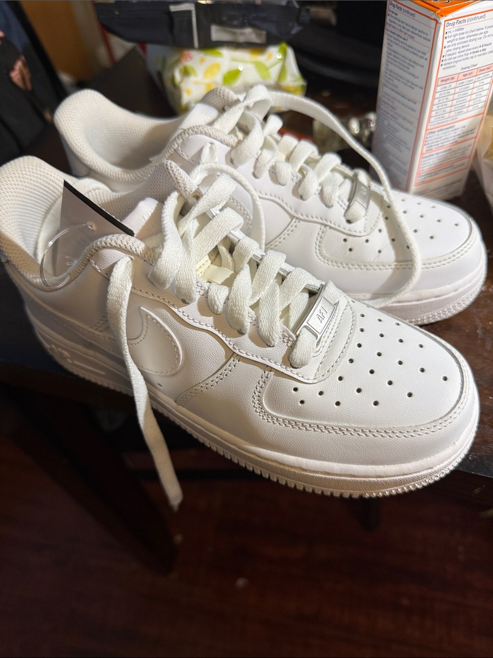 Nike White Low-Top Leather Sneakers